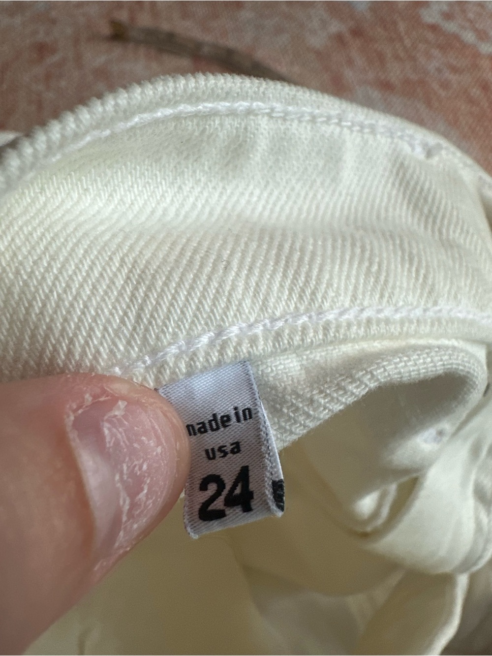 ASKK NY VIRGINIA SHORT IN IVORY size 24 like new designer 100% cotton denim - Picture 4 of 11